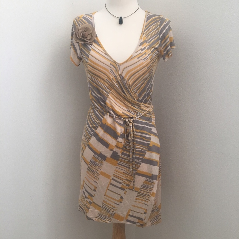 Faux wrapped Dress and Pin